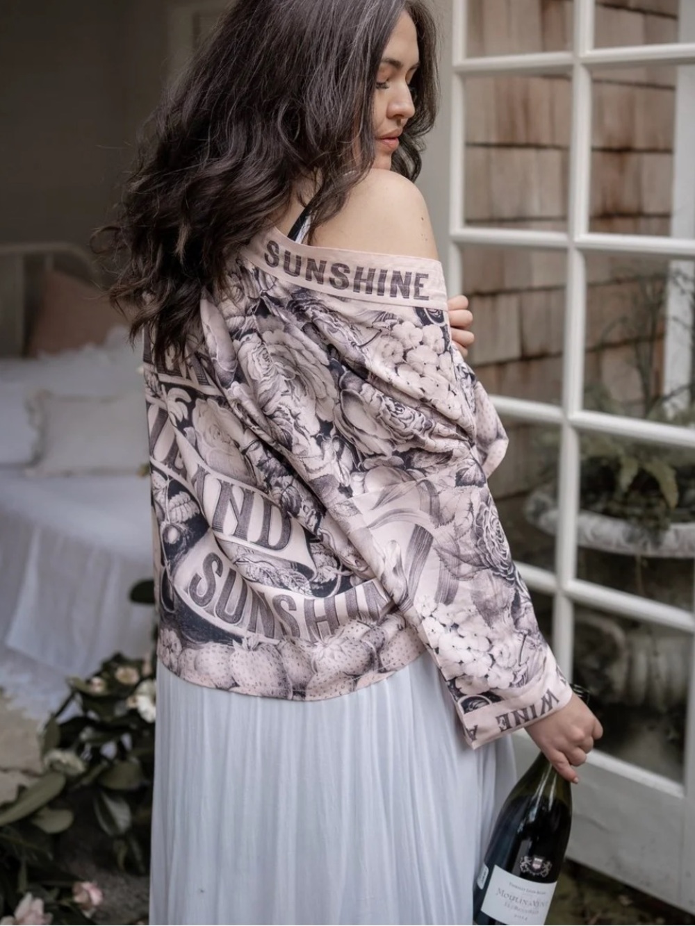 Market Of Stars Peace Wine & Sunshine Cropped Kimono